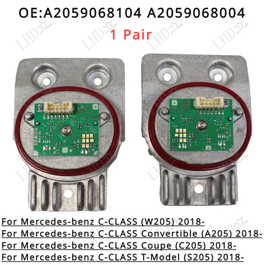 One pair of new DRL LED modules A2059068104/A2059068004 are suitable for Mercedes W205 A205 S205- n