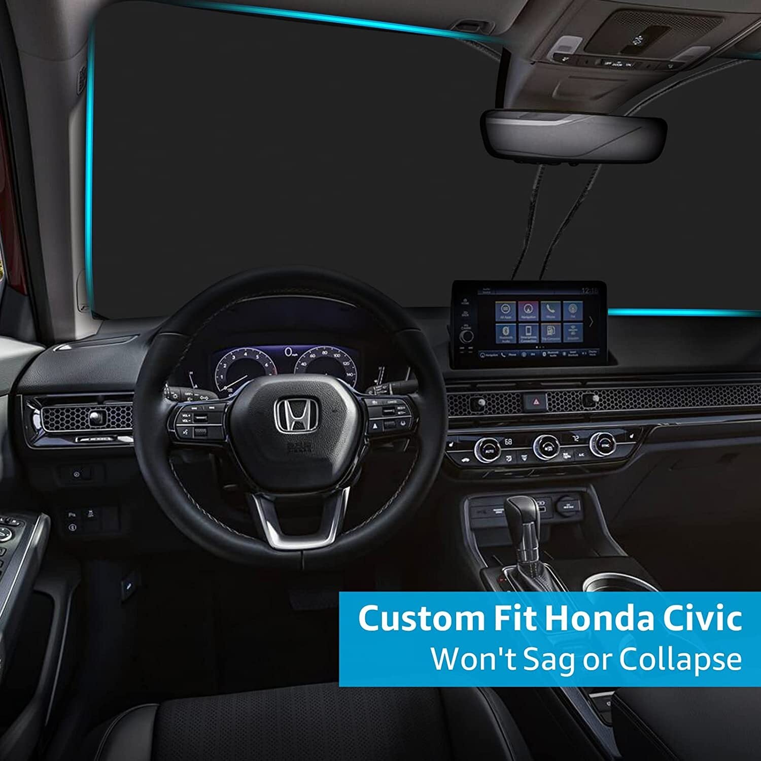 Suitable for 2016-2021 for Honda for Civic windshield sunshade heat protection block front cover. n