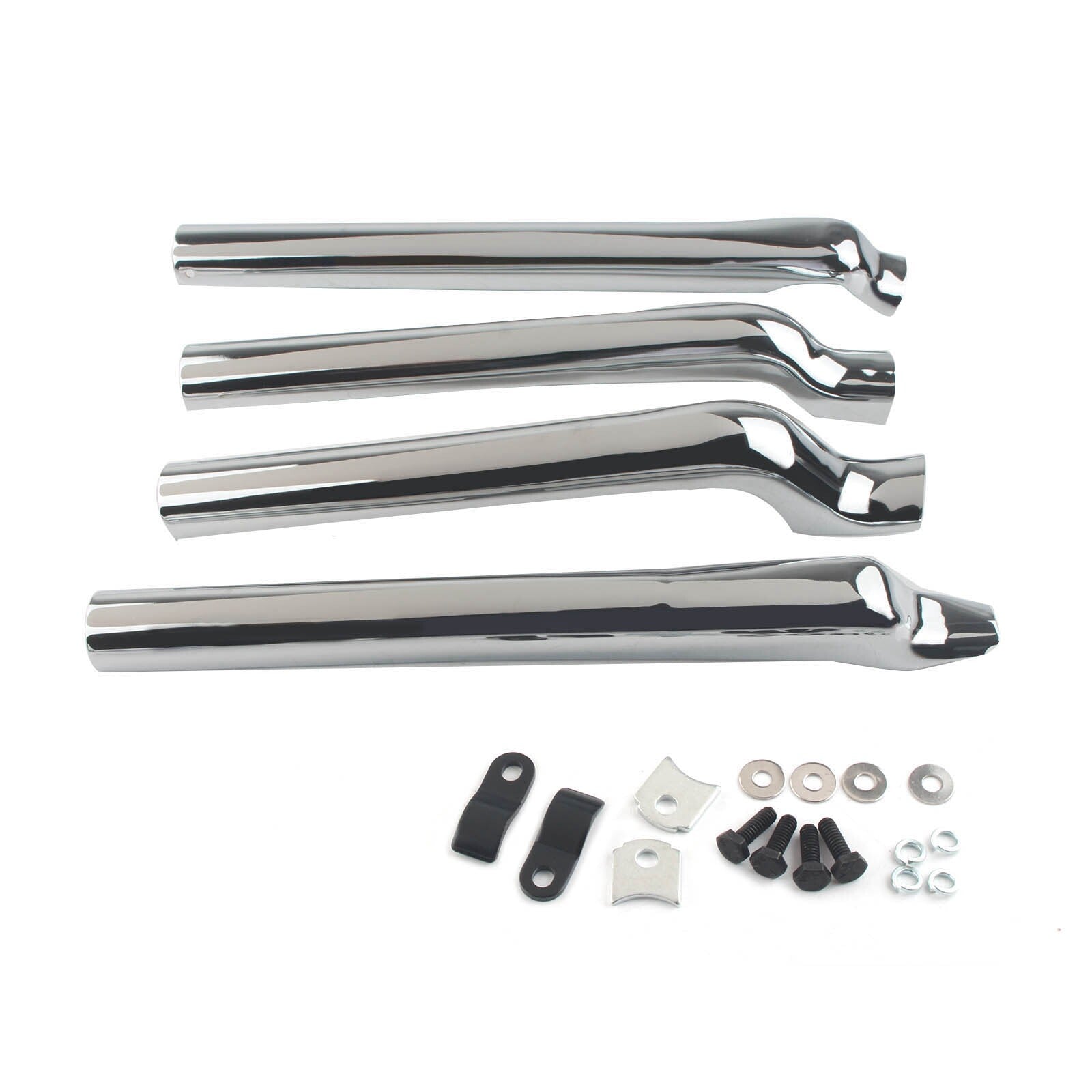 Fit for Harley Heritage Softail Classic FLSTC Chrome Rear Swingarm Tube Covers Q