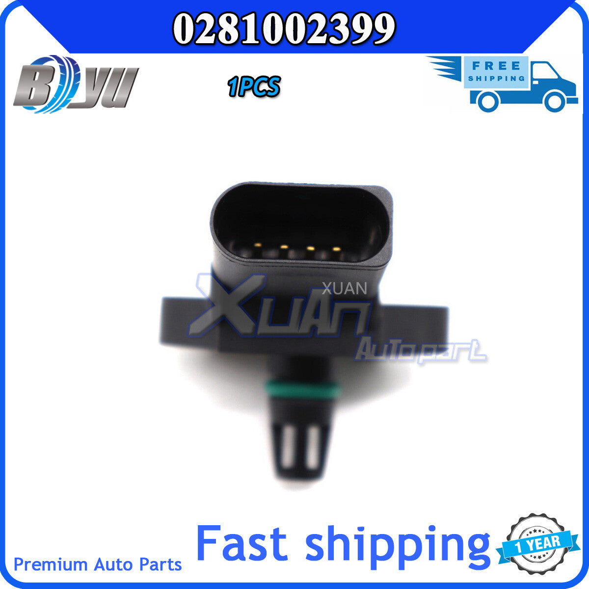 0281002399 Applicable to for Audi bar map manifold air boost pressure sensor A1 A2 A3 A4 A6 for A8 - v