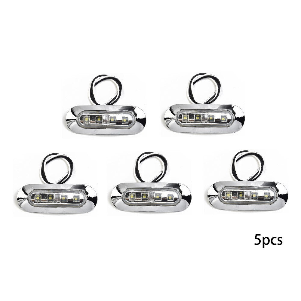 5x Marine Boat LED Courtesy Lights Cabin Deck Walkway Stair Light White 12V -24V v