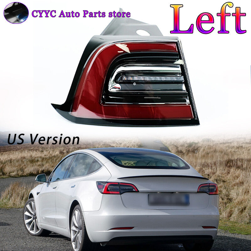 Outside LED Rear Brake Stop Light Tail Lamp Left for Tesla Model 3 2017-2021