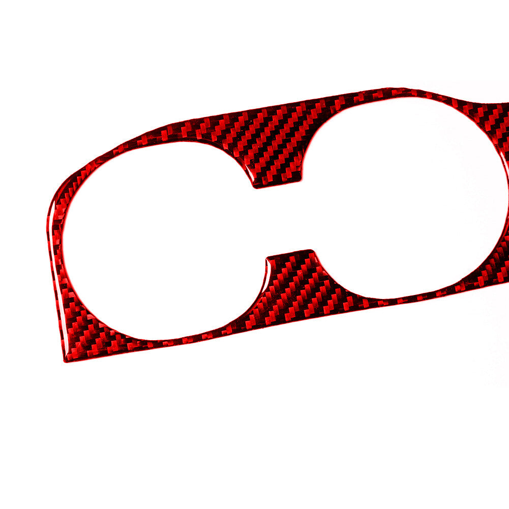 Red Carbon Fiber Center Control Side Decorative Cover for Subaru Forester 05-08 v