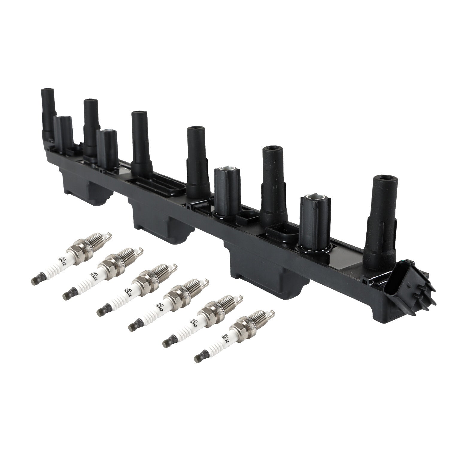 Ignition Coil + 6 Iridium Spark Plugs for Jeep 2001-2004 4.0L L6 UF296 n