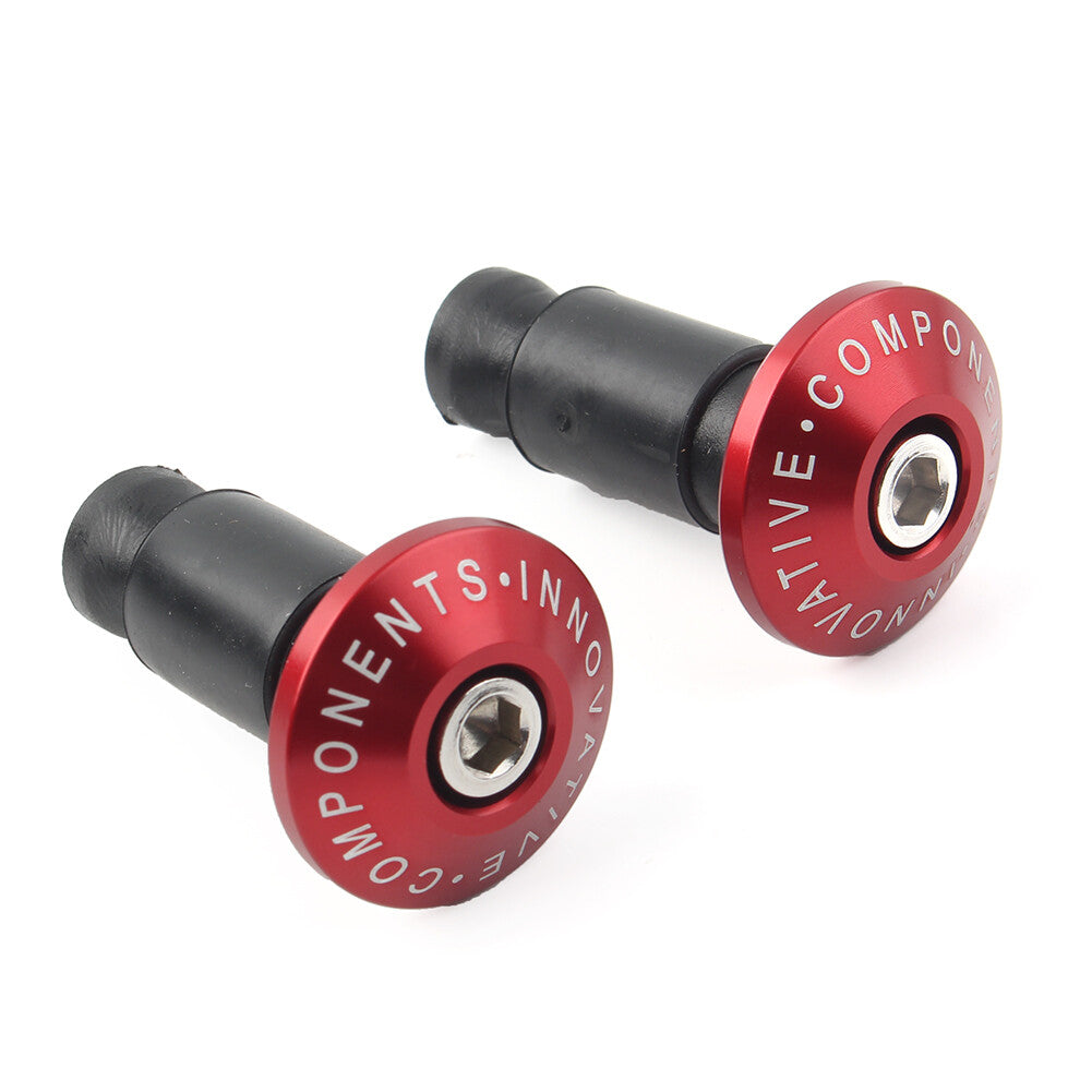 7/8'' Motorcycle Bike Handlebar Grips CNC Handle Bar End Cap Plugs Slider Red Q