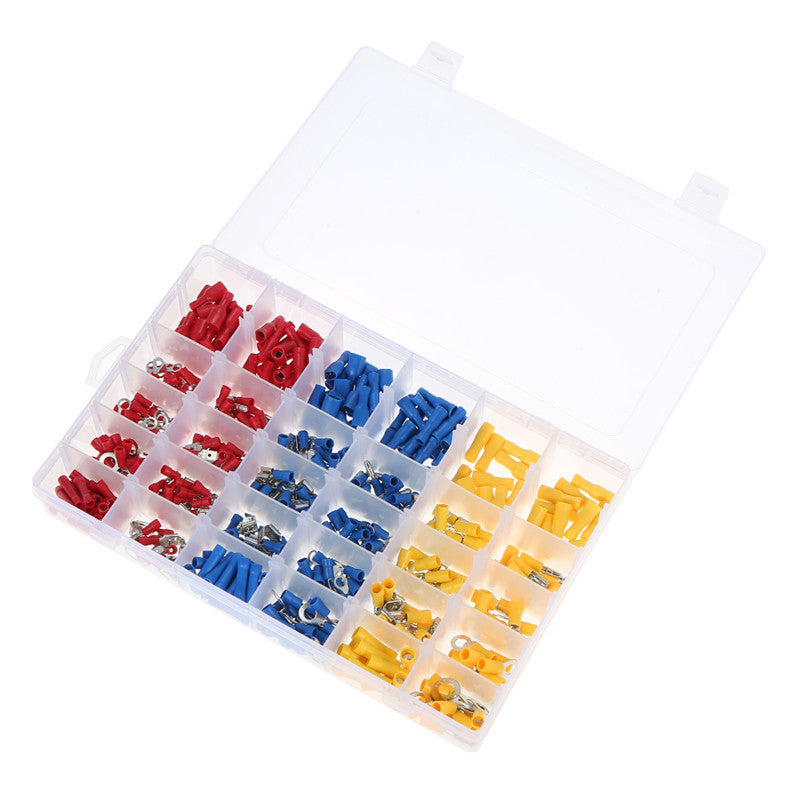 480x Car Electrical Wire Terminals Insulated Crimp Connectors Spade Ring Box Kit