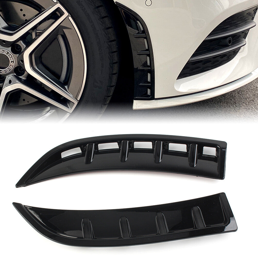 2x Black Front wheel Bumper Vent Hood Fender Fit for Mercedes-Benz CLA C118 2020+