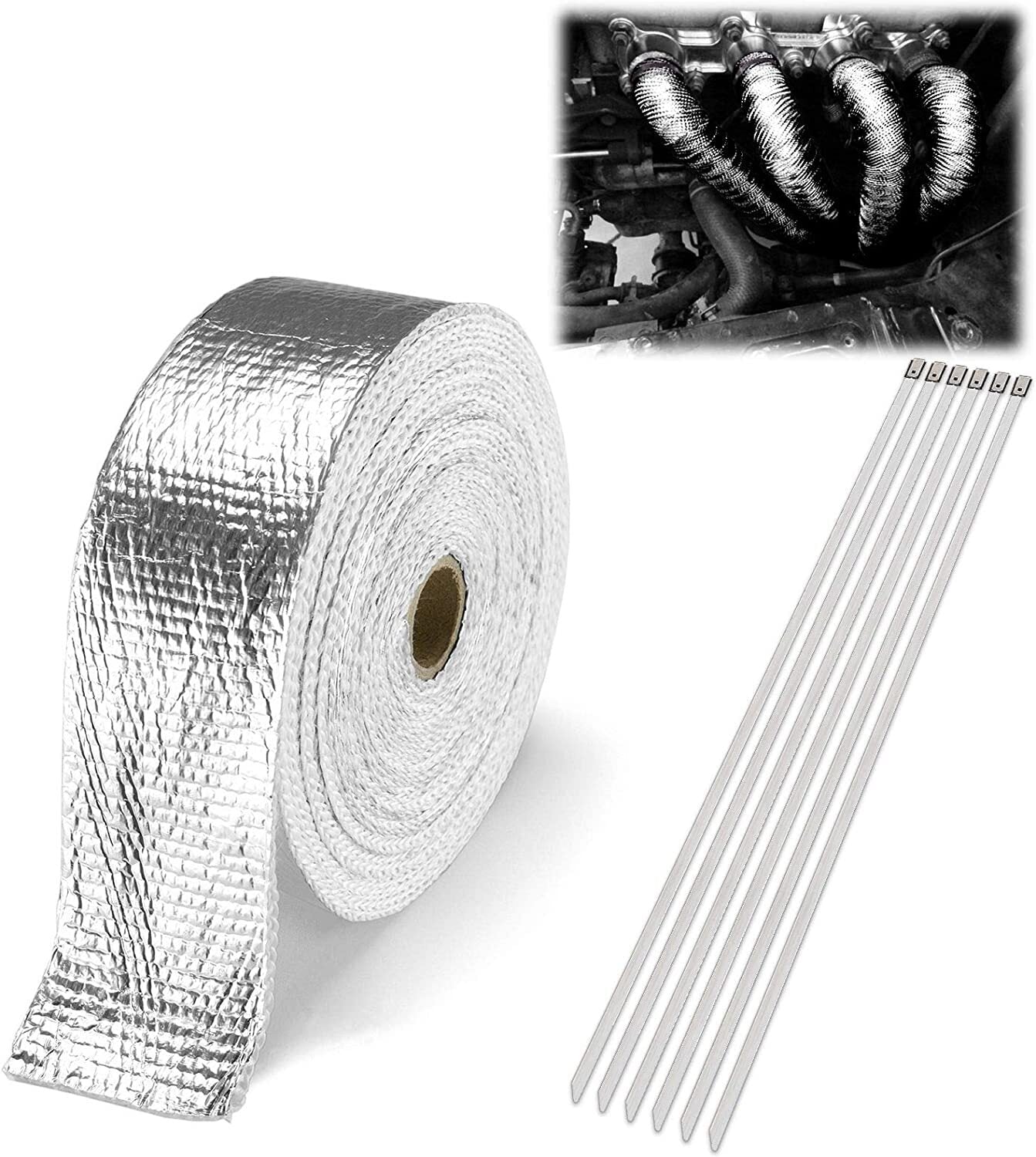 2-inch x 50-foot adhesive exhaust pipe packaging, heat insulation tape, exhaust heat packing