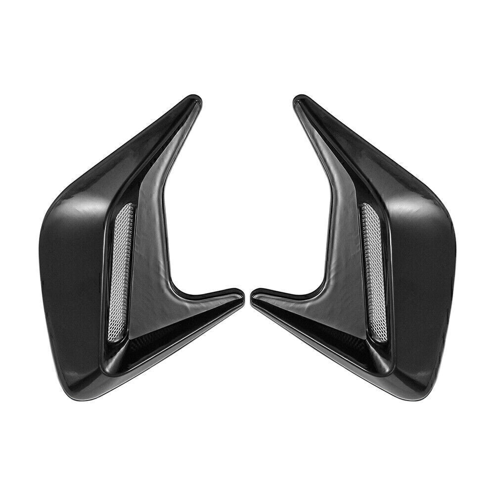 2x BlackAir Flow Intake Scoop Bonnet Simulation Vent Cover Hood Decoration Q