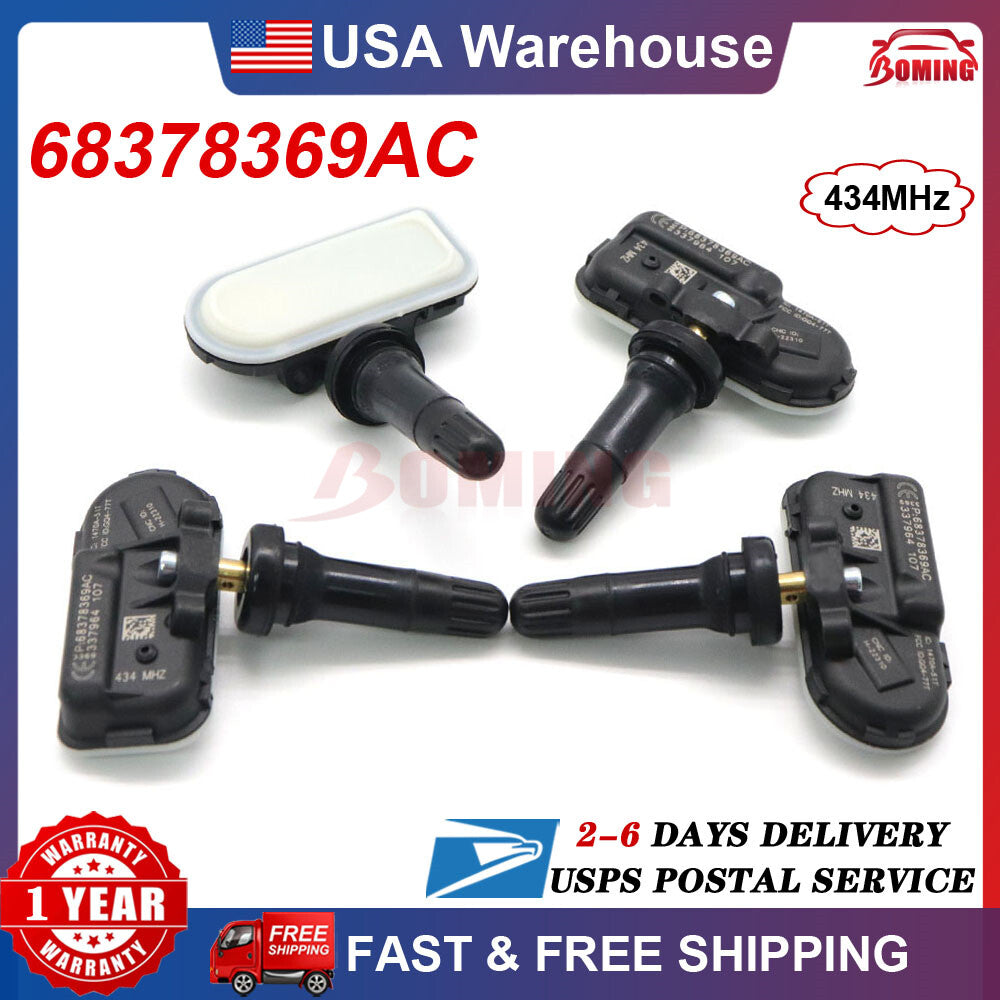 4PCS 68378369AC New TPMS Tire Pressure Monitoring System Sensor for RAM 2500