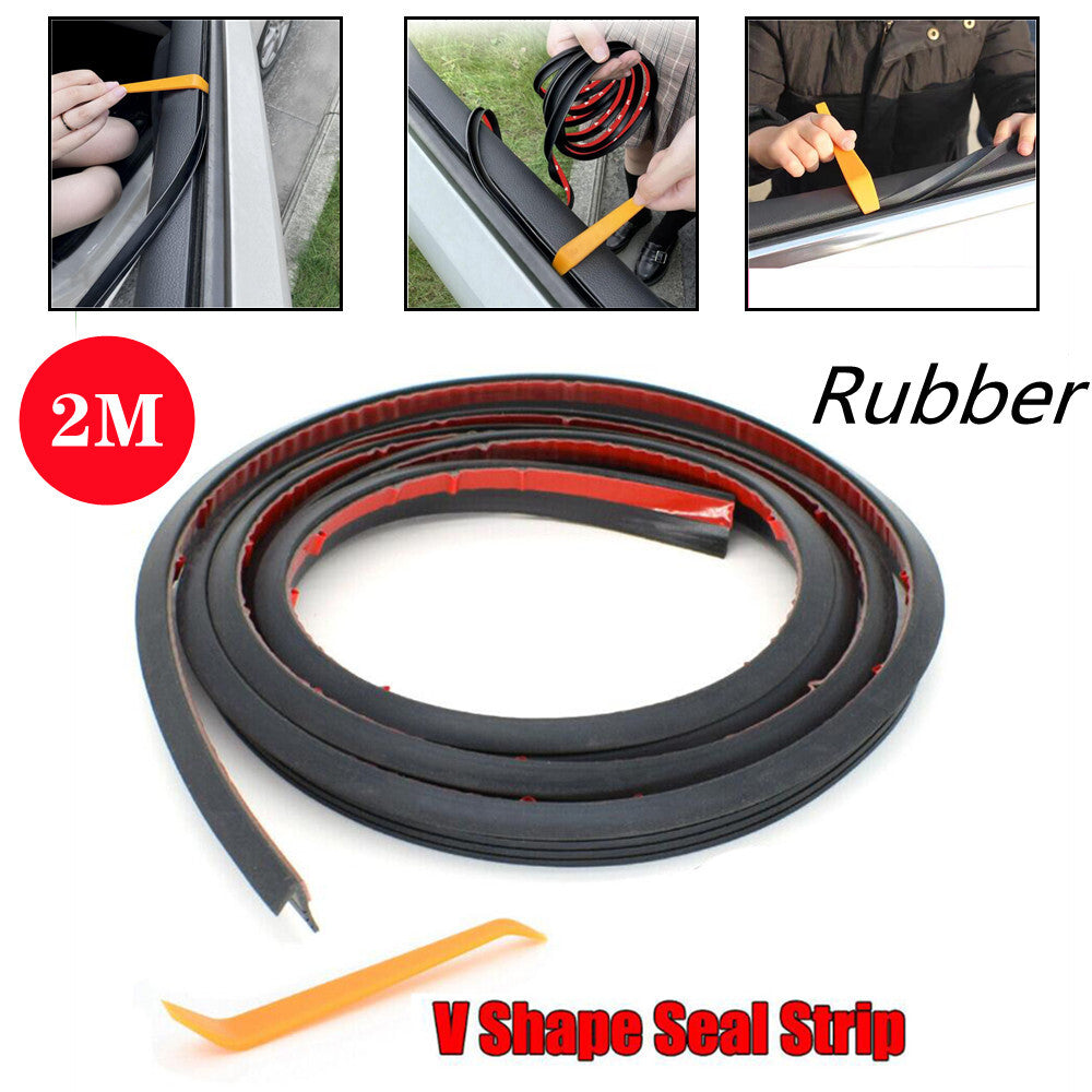 2M Weatherstrip Trim Edge Moulding Seal Strip For Car Door Side Window V- Shape v