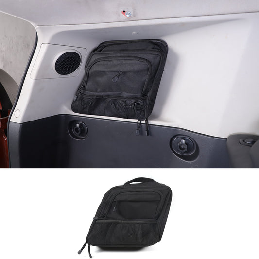 Rear door window left-side storage pocket for FJ Cruiser 2007-2021, Black. n