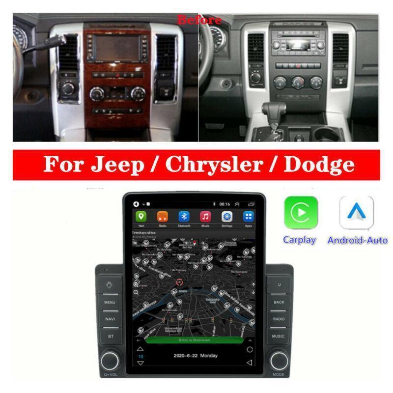 GPS Unit Android 10.1 Radio Stereo Nav Head w/Carplay For 09-11 for Dodge for Ram Pickup