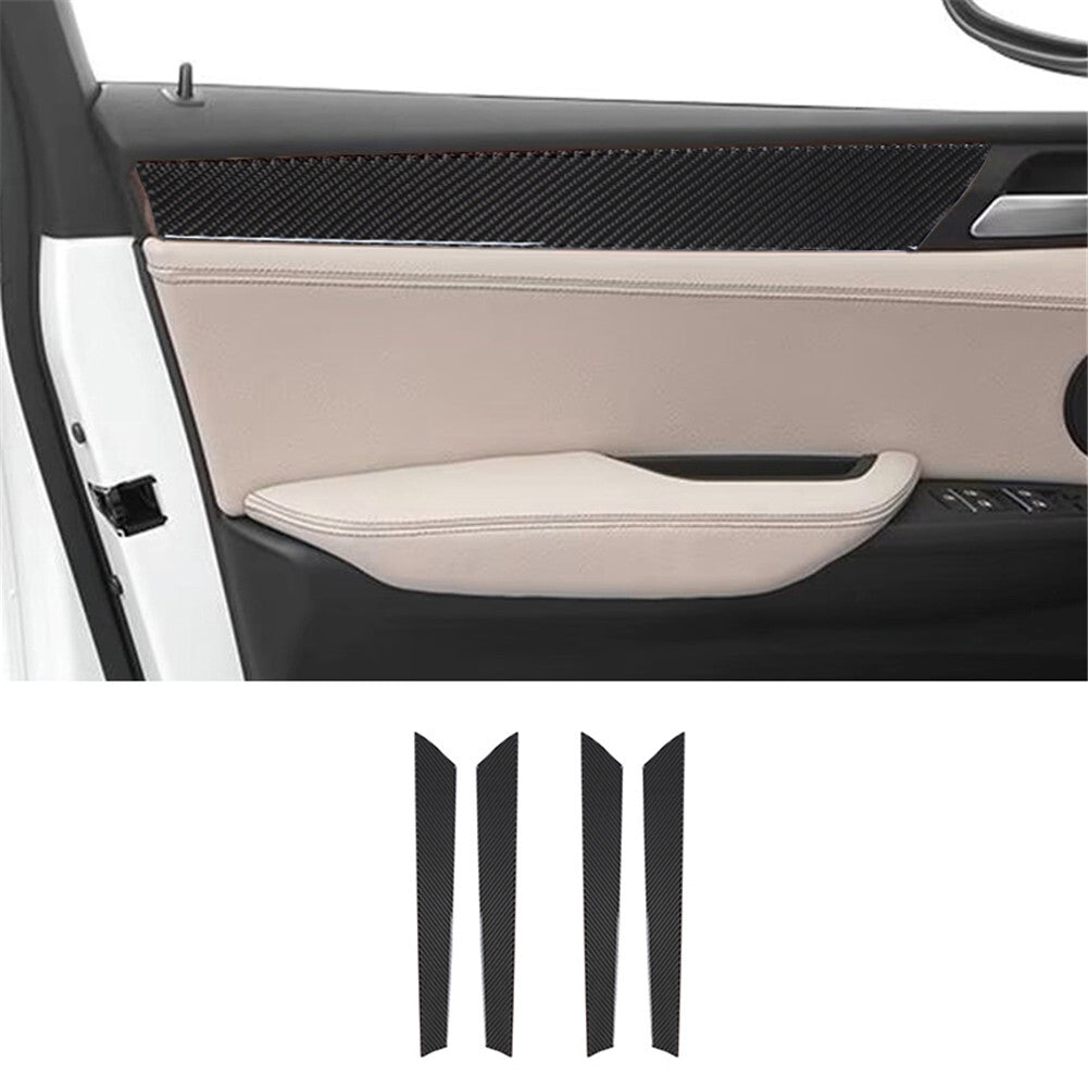 2Pcs Red Carbon Fiber Interior Dashboard Strip Cover Trim for Honda CR-V 2017-21 v