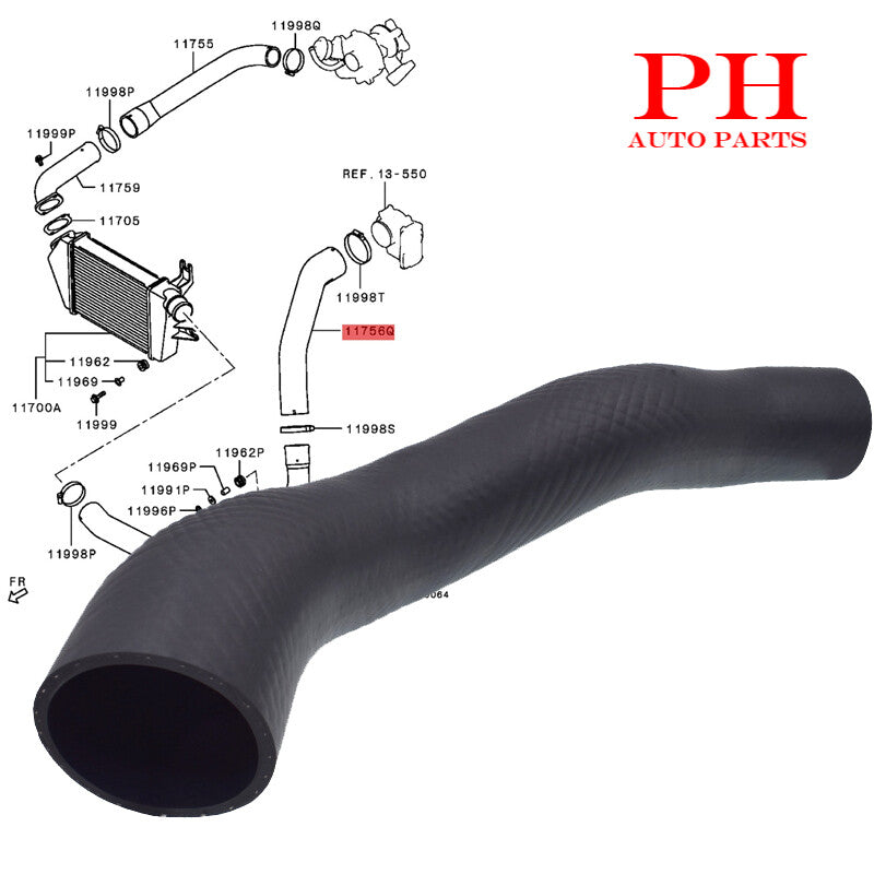 Turbo Intercooler Hose Pipe 1505A850 for Mitsubishi L200 Triton Montero Sport