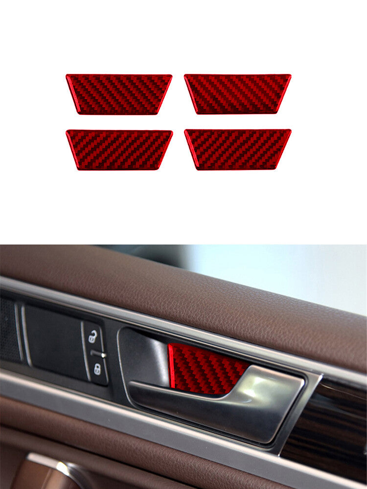 Carbon Fiber Rear Water Cup Holder Cover Trim for Dodge Charger 2015-2021 Type A v