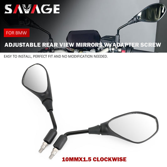 Adjustable Rear View Mirrors W/Adapter Screws for BMW F 800 GS Adventure F800GS Q