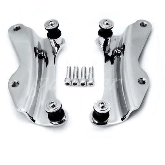 Chrome 4 Point Docking Hardware Kit Detachable for Harley Road King FLH 14-16 Q