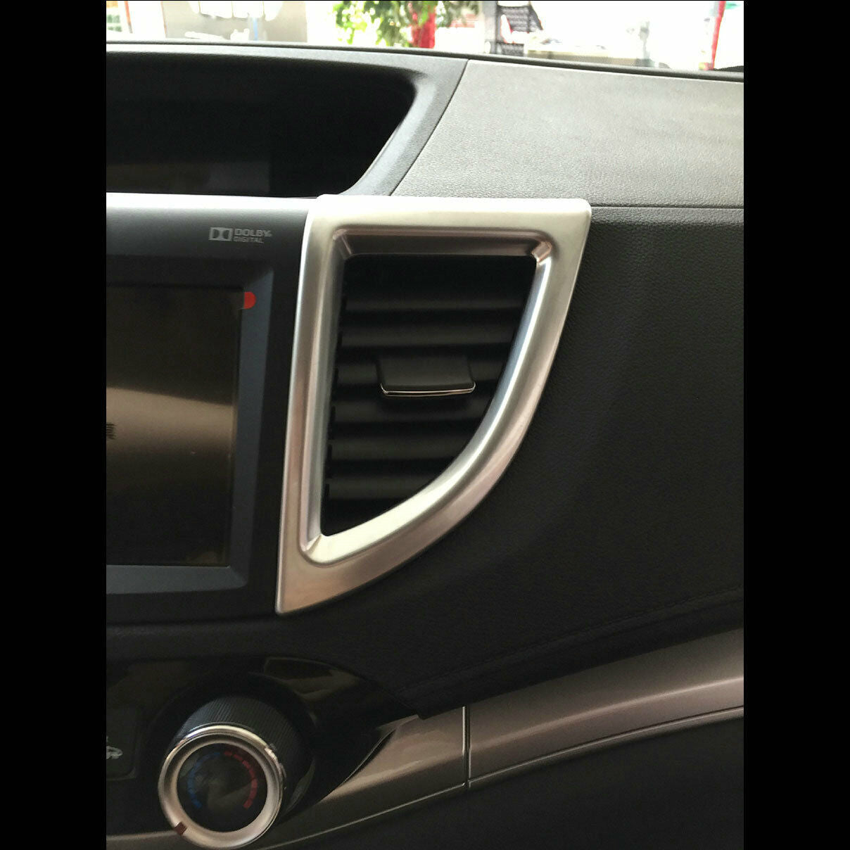 2-Piece Chrome-Plated ABS Car Air Socket Decorative Covers for Honda CRV/CR-V 2012-2014