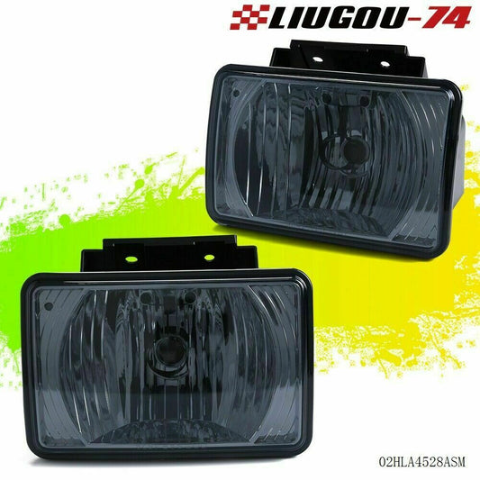 Fits 2004 - 2012 for Colorado for GMC for Canyon Fog Light Driving Light Smoked Lens - v