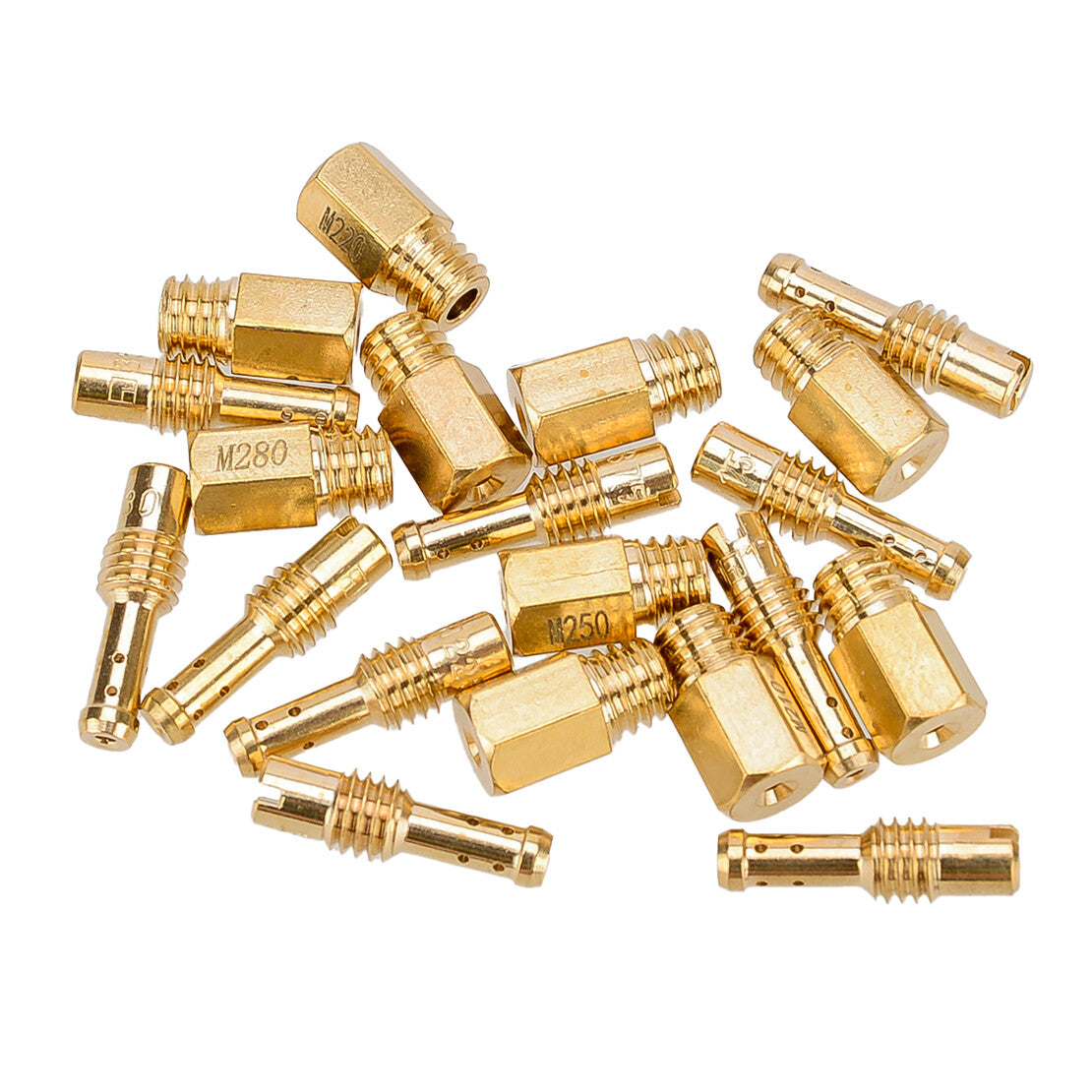 10Pcs Main Jets & 10Pcs Pilot Jets Fit for VM TM TMX VM22 Carburetor v