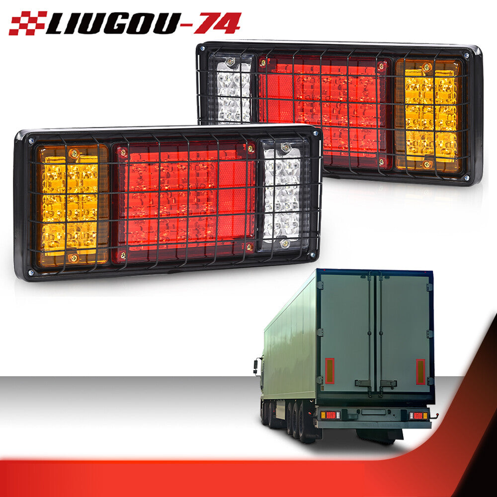 2x40 LED rear turn signal brakes and reverse driving lights for trucks, trailers, RVs, and campervans. Q