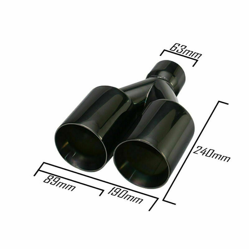 2.5'' ID 3.5'' OD Universal Double Wall Welding Dual Exhaust Muffler End Tip