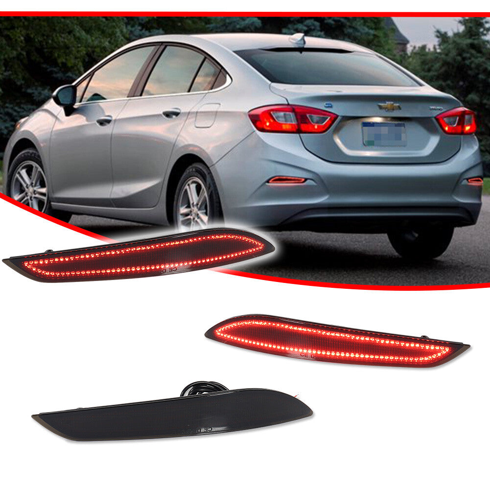 Suitable for 16-19 for Cruze smoked lens bumper reflector signal tail brake LED light- v