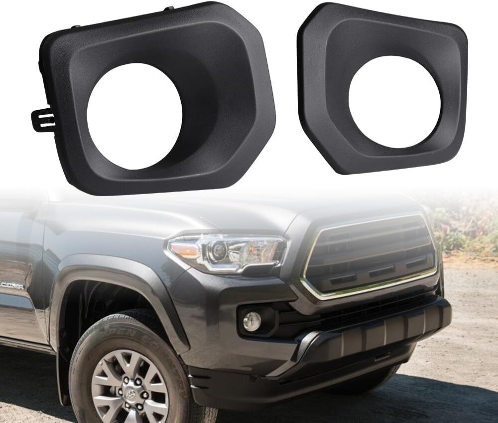 Pair Bumper Fog Light Cover Bezel Left & Right Side For Tacoma 2016-22 n
