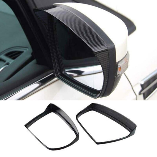 for Ford Escape Kuga 2013-19 Carbon Fiber Rear View Mirror Rain Eyebrow Trim 2P
