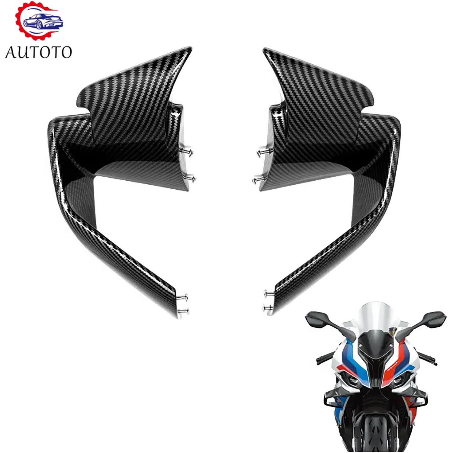 Front Spoiler Fixed Wind Winglet for BMW M1000RR S1000RR 2019-2022 Carbon Fiber