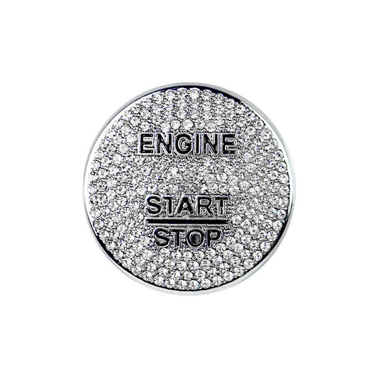 for Mercedes Benz Diamond Bling Car Engine Push Start Button Sticker Cover Decor