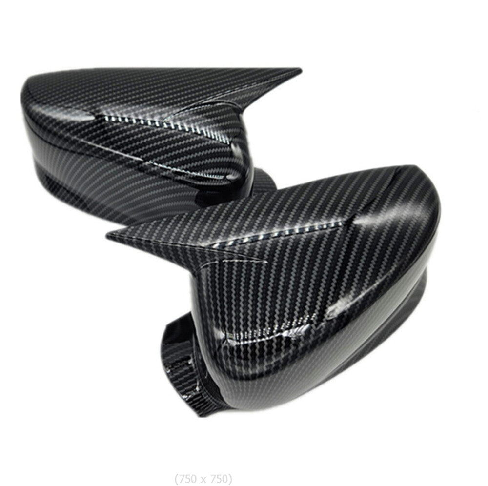 2Pcs Carbon Fiber Look Rear View Side Mirror Cover Trim for Honda for Accord 2008-13