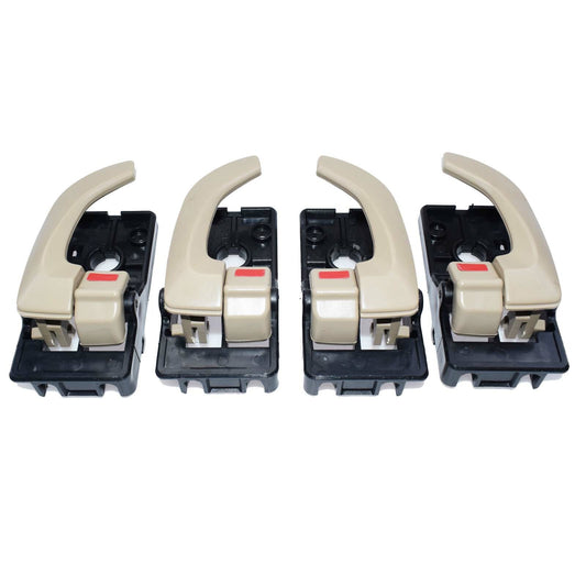 4-piece pack of beige interior door handles, left and right, LH grip, suitable for 2005-2009 for Hyundai for Tucson models. n