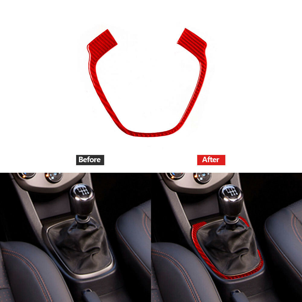 Red Carbon Fiber AC Knob Switch Cover Trim for Subaru Forester 2013-2018 Type A v