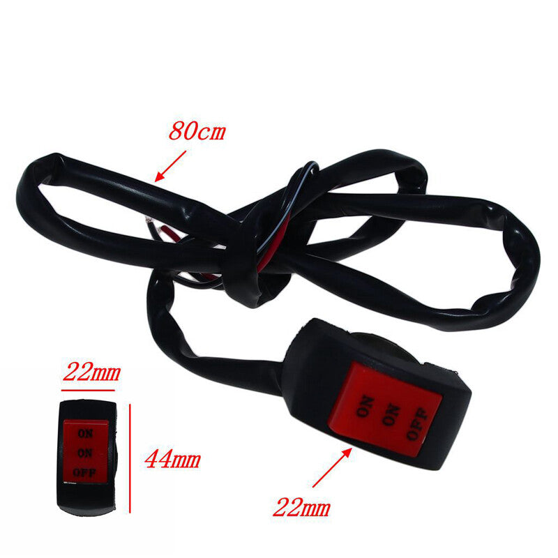 7/8-inch waterproof LED light strip switch for motorcycles and all-terrain vehicles, headlight and fog light switch - n