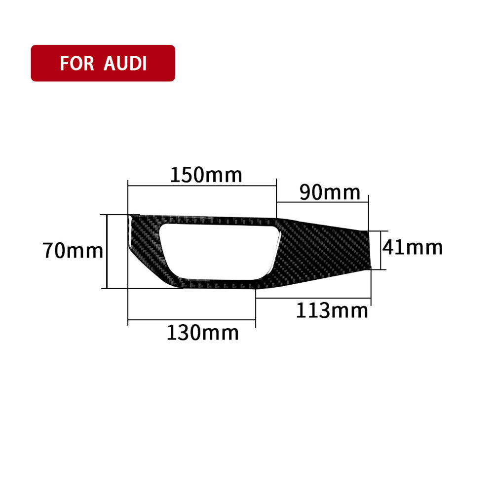 2Pcs Red Carbon Fiber Interior Dashboard Air Vent Outlet Cover Trim for Audi Q5 v