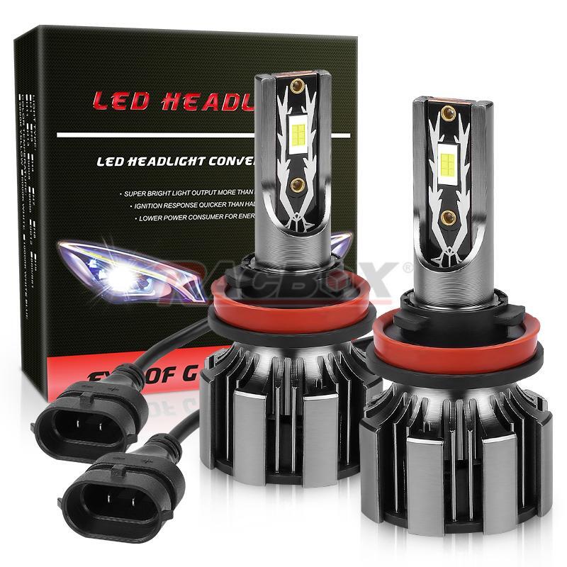 2PC H11/H8/H9 LED Headlight Bulb 120W 25000LM Conversion Kit High Low Beam 6000K