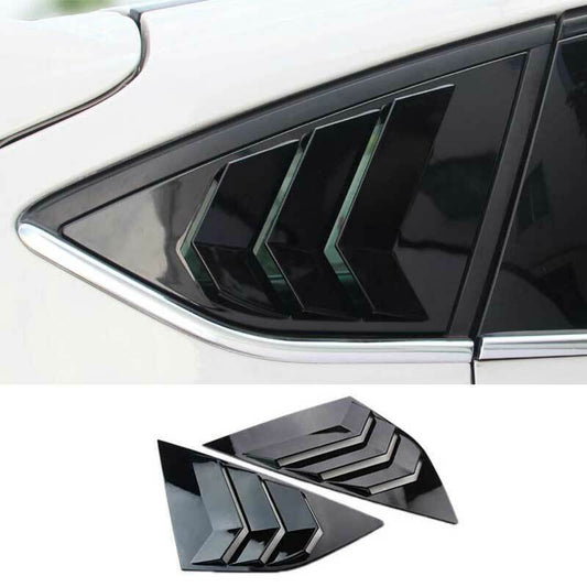 Gloss Black Vent Window Scoop Louver Cover Trim for Ford Focus Hatchback 12-2018