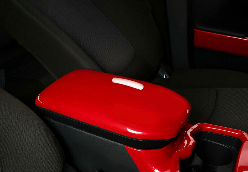 Red ABS Central Console Armrest for Seat Box Cover Trim B For Toyot@a RAV4 2019-2023 n