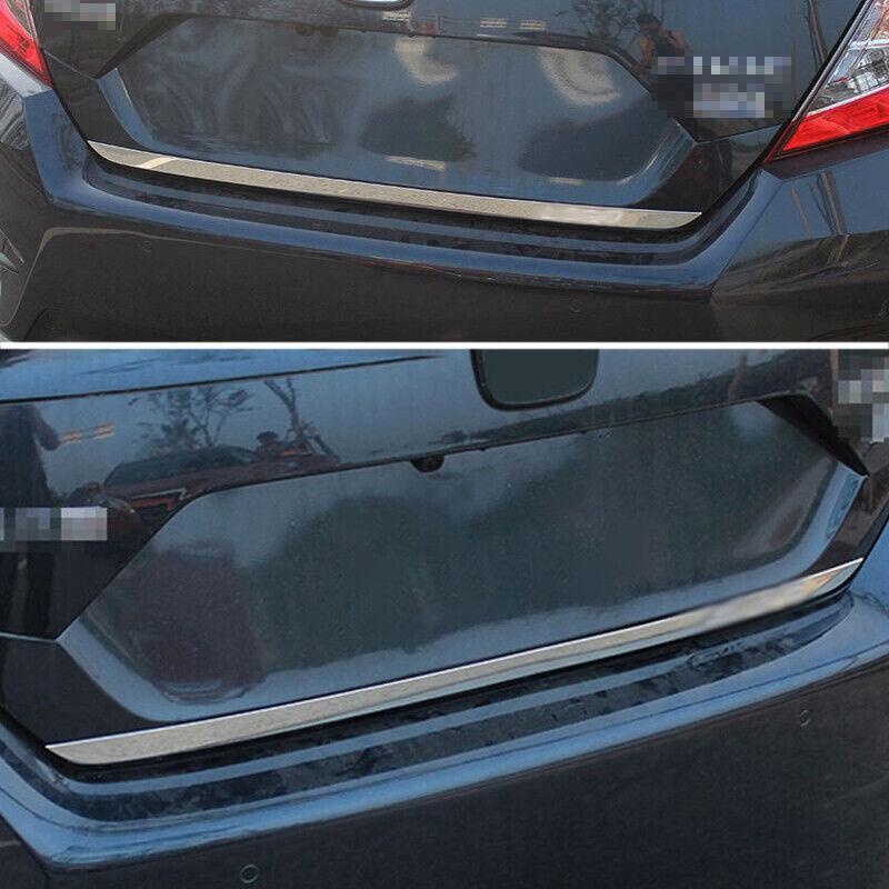 Steel for Honda for Civic 2016-2020 Chrome Rear Tailgate Trunk Lid Cover Trim 1pcs