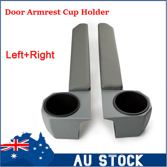Pair RH+LH NEW Door Armrest Cup Holder Grey for Toyota for Land Cruiser 70 Series AU Q