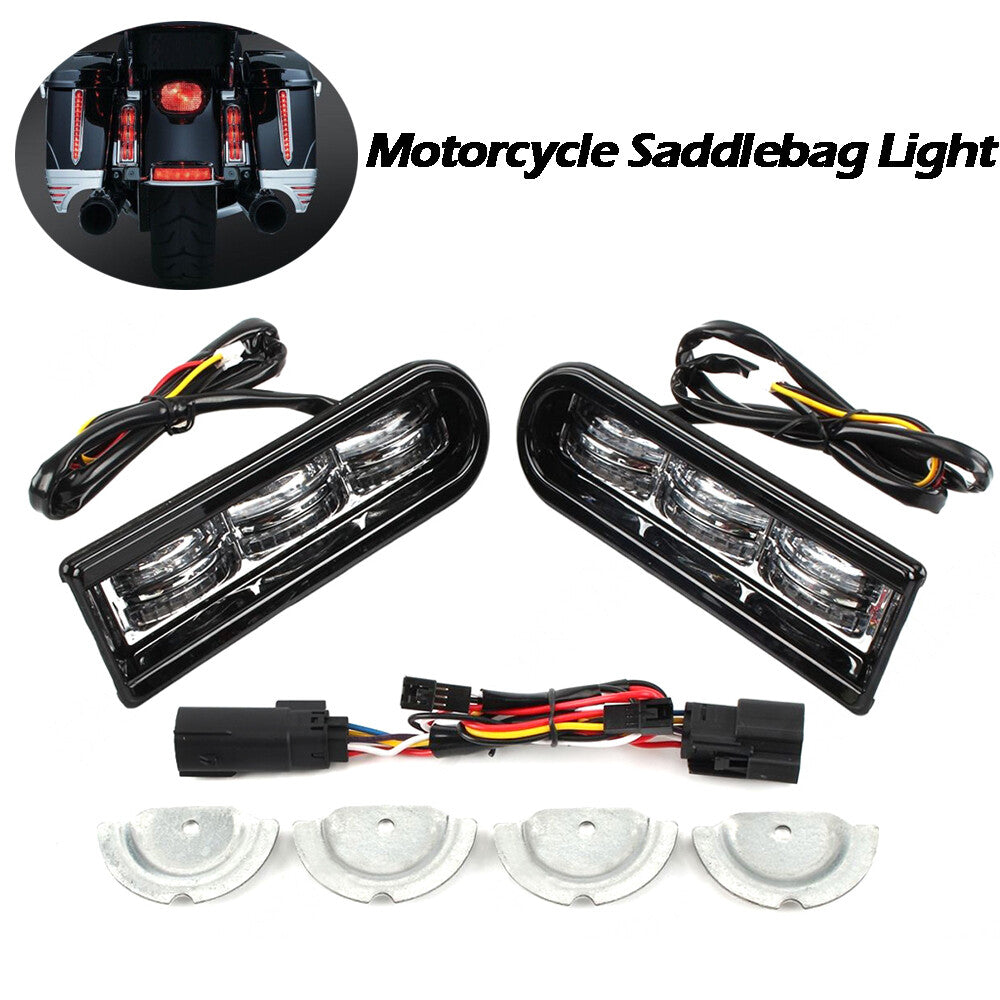 Motorcycle rear saddlebag accent taillight insert padding support suitable for Harley-Davidson