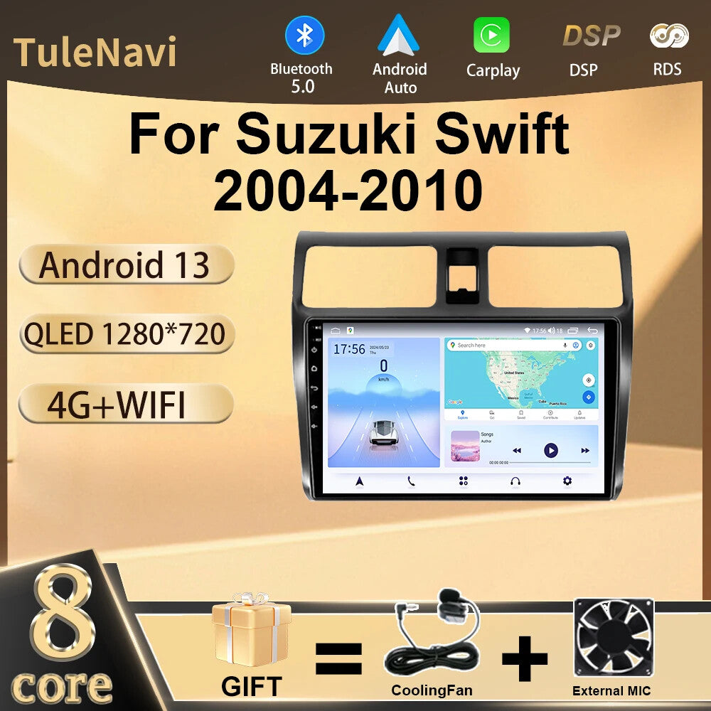 for SUZUKI for Swift 2004-2010 Android Car Radio CarPlay Stereo GPS Player Screen