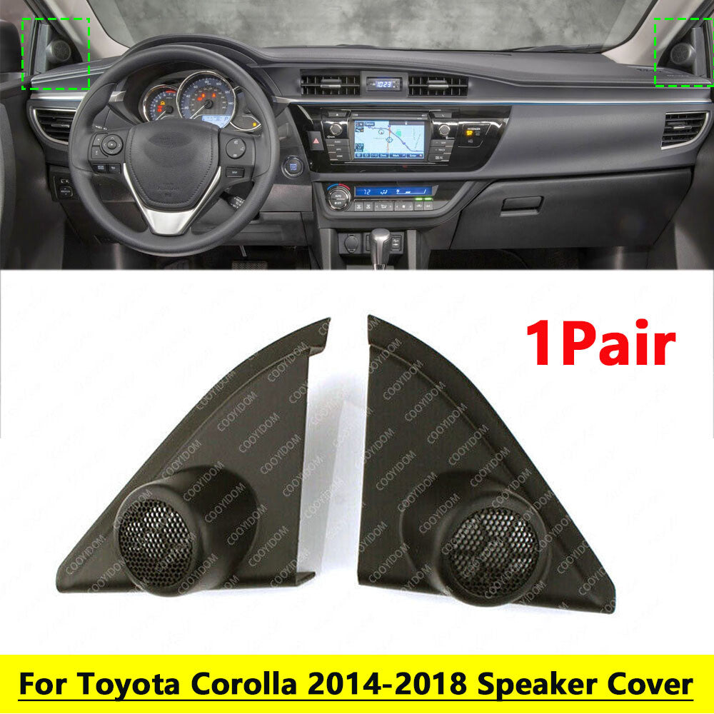 for Corolla 2014-18 Front Door Tweeter Triangle Cover Speaker Cover Pair v