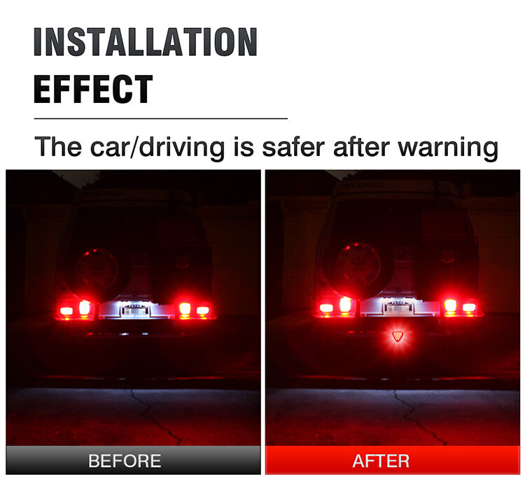 F1 Style 19LED Car SUV Rear Stop Tail 3rd Brake Lights Triangle W/Remote Control