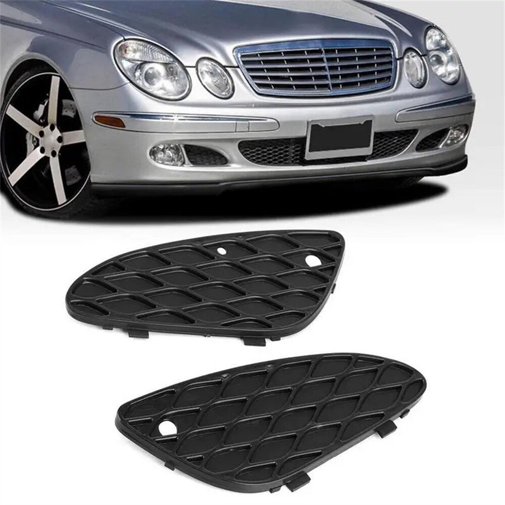 For 2003-2006 for Mercedes W211 E320 E350 E500 LH+RH Front Bumper Cover Mesh Grilles Q