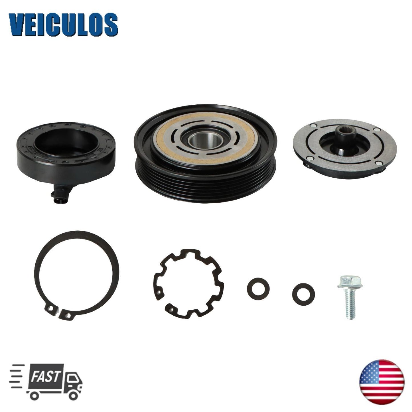 AC Compressor Clutch Kit for HONDA ODYSSEY 2008 - 2017 Pulley Bearing Coil