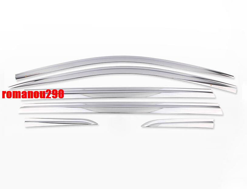 6X for VW for Tiguan 2018-2023 ABS Chrome Window Visor Vent Shades Sun Rain Guard