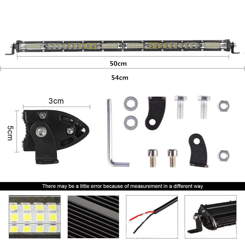 Car Single Row Super Lighting LED Light Bar LED Work Light Bar 150W OffRoad Lamp